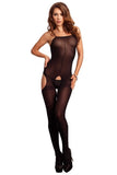 Opaque Suspender Bodystocking in OS