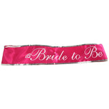 Bride to Be Glow in the Dark Sash in Pink