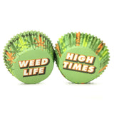 Cannabis Wrappers and Toppers Cupcake Set