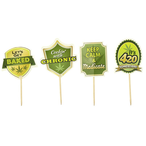 Cannabis Party Toothpick Toppers