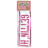 Gettin' Hitched Pink Sparkle Sash