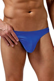 Cobalt Blue Silk Pouch Thong in S