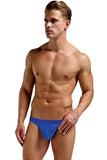 Cobalt Blue Silk Pouch Thong in S