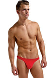 Bright Red Silk Pouch Thong in L