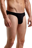 Classic Black Silk Men's Brief in L