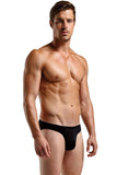 Classic Black Silk Men's Brief in L