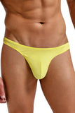 Yellow Silk Pouch Thong in S