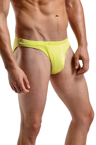 Bright Yellow Men's Silk Brief in S