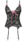 Lacy Merry Widow & G-String Set in L/XL