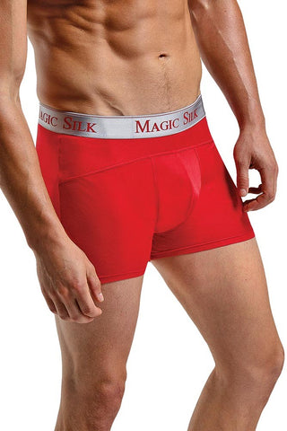 Bright Red Silk Panel Shorts in M