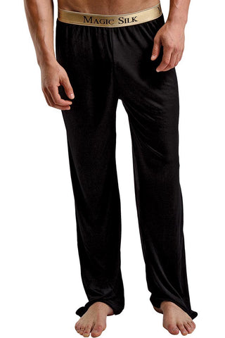 Black Silk Lounge Pants in S