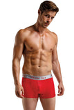 Bright Red Silk Button Pouch Boxers in XL