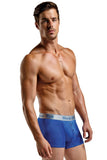 Royal Blue Silk Button Pouch Boxers in M