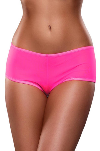 Neon Pink, Blacklight Reactive Mesh Boy Short in L/XL