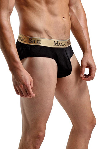 Black Silk Lo Rise Bikini Brief in S