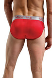 Red Silk Lo Rise Bikini Brief in L
