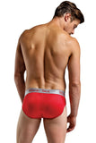 Red Silk Lo Rise Bikini Brief in L