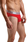 Red Silk Lo Rise Bikini Brief in XL