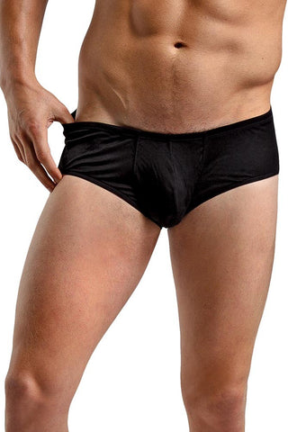 Classic Black Silk Mini Pouch Brief in S