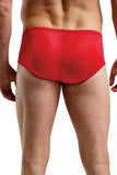 Bright Red Silk Mini Pouch Brief in XL