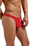 Red Silk Mini Pouch Thong in S