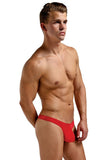Red Silk Mini Pouch Thong in S