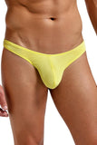 Yellow Silk Mini Pouch Thong in S