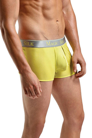 Yellow Silk Mini Pouch Boxers in S