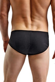 Black Rib Knit Mini Pouch Boxers in S