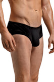 Black Rib Knit Mini Pouch Boxers in M