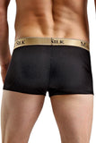 Black Rib Knit Pouch Boxers in S