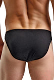 Black Rib Knit Brief in S