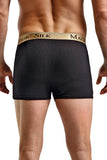 Black Rib Knit Panel Boxers in S