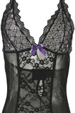 Purple Diamond Detailed Chemise & G-String in L/XL