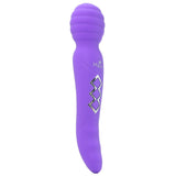 Twistty Rechargeable Dual Vibrating Wand in Neon Purple