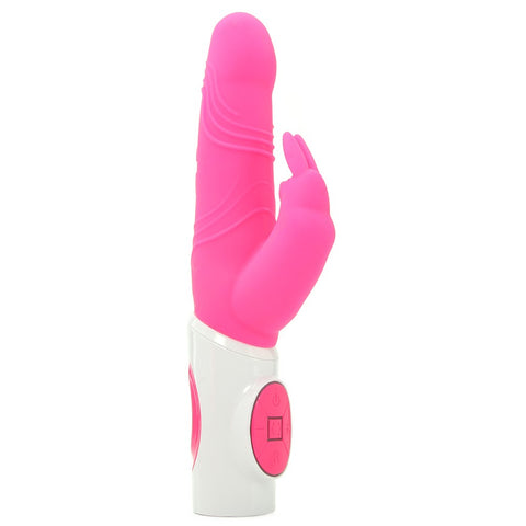 Jessica Rechargeable Silicone Rabbit Vibe in Neon Pink