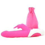 Jessica Rechargeable Silicone Rabbit Vibe in Neon Pink