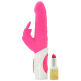 Jessica Rechargeable Silicone Rabbit Vibe in Neon Pink