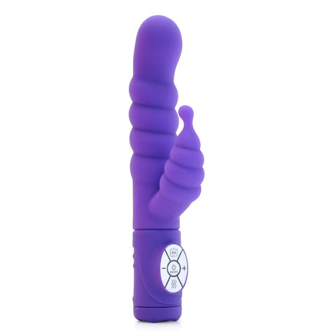 Twistty Silicone Clit Stem Vibe in Neon Purple