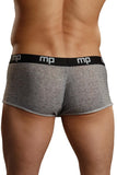 Gray Heather Rib Pouch Enhancer Short in XL