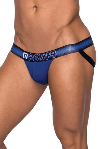 Navy Blue Bareback Jock Pocket Pouch in L/XL