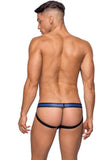 Navy Blue Bareback Jock Pocket Pouch in S/M