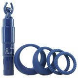 Tickler Vibe with Cock Rings Set in Blue