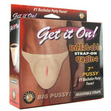 Get It On! Inflatable Strap-On 7" Pussy