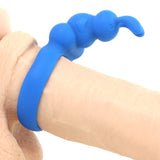 O-Zone Rechargeable Bunny Cock Ring in Blue