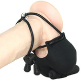 Vibrating Scrotum Pouch and Cinch in Black