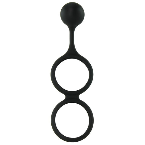 Scrotum Ring with Weighted Ball Banger in Black