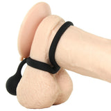 Scrotum Ring with Weighted Ball Banger in Black