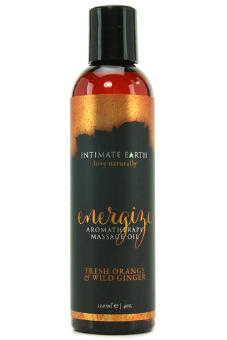 Energize Orange & Ginger Massage Oil in 4oz/120ml