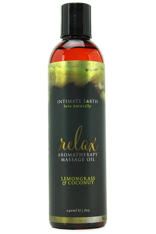 Relax Lemongrass & Coconut Massage Oil in 8oz/240 ml